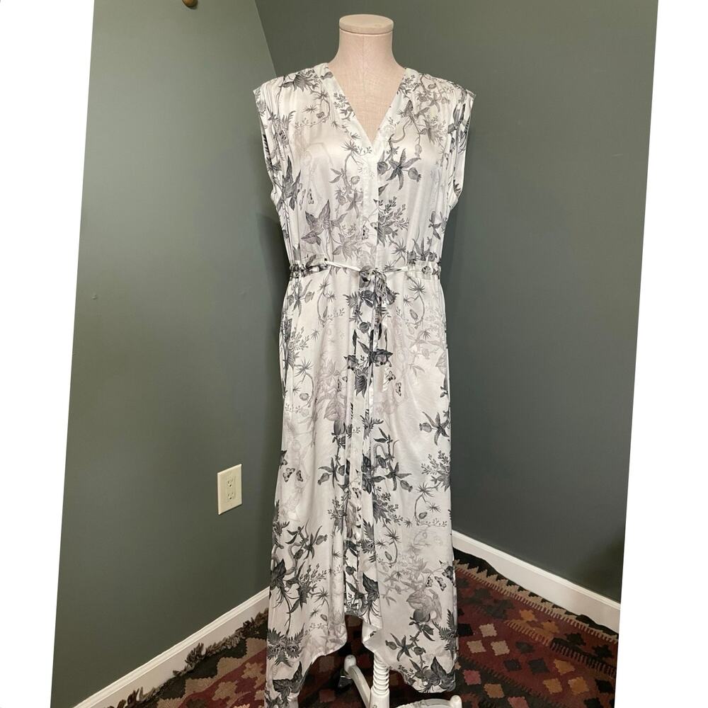 ALLSAINTS White Gray Black Sleeveless Dress. Size Med. Great condition.